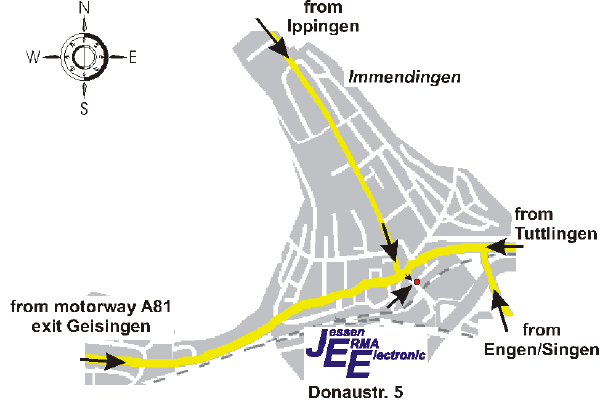 City map of Immendingen